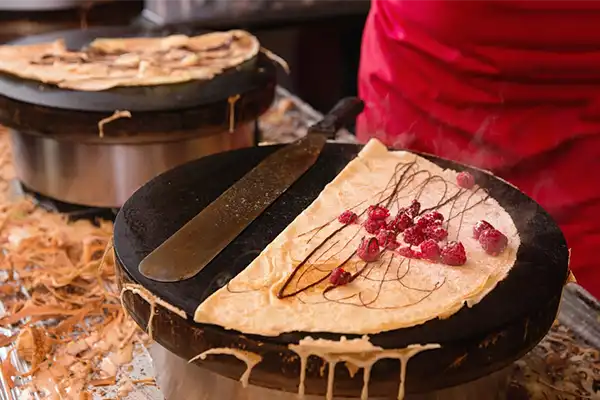 pancake made by a Paris street vendor